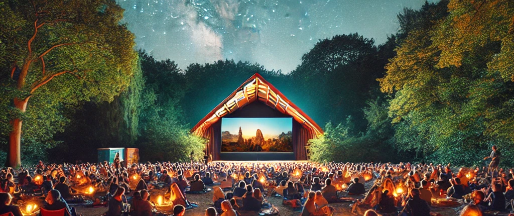 Freiluftkino im Volkspark